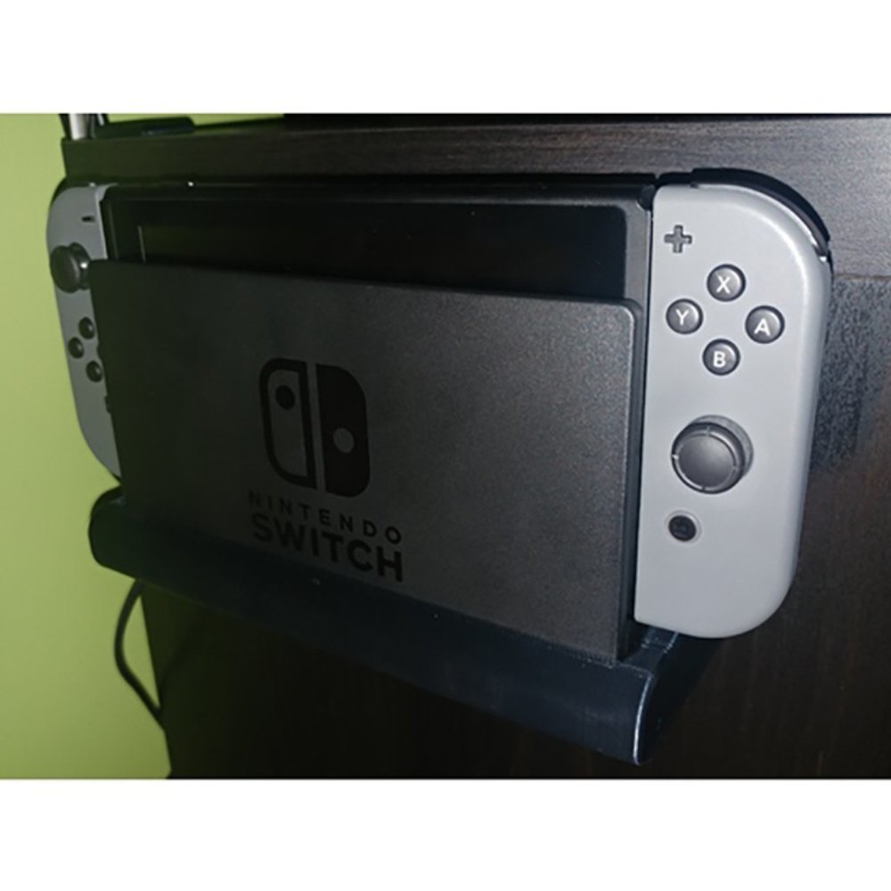 Nintendo Switch Wall Mount Thick Durable Rigid Plastic Snug Console Fit Shelf
